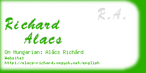 richard alacs business card